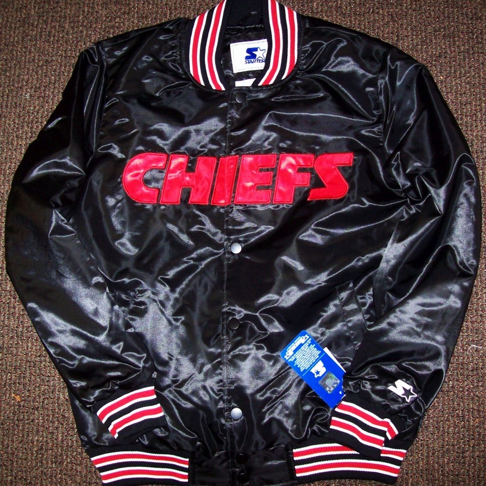 KANSAS CITY CHIEFS STARTER Snap Down Jacket BLACK